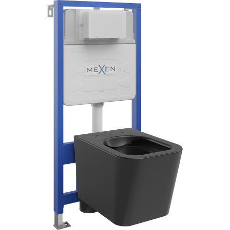 Mexen Teo set incastrat WC cadru Fenix Slim cu vas WC, negru mat - 6103385XX85