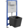 Mexen Teo WC beépített szett Fenix Slim szerkezettel és WC csészével, fekete matt - 6103385XX85