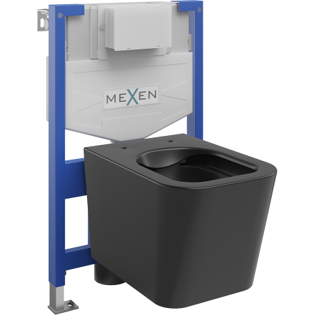 Mexen Teo set încastrat WC cadru Fenix XS-F cu vas WC, negru mat - 6803385XX85