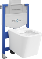 Mexen Teo WC beépített keret szett Fenix XS-U WC csészével, fényes fehér - 6853385XX00