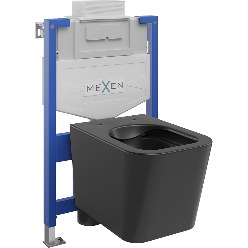 Mexen beépíthető Felix XS-U WC váz WC csészével Teo, Fekete matt - 6853385XX85