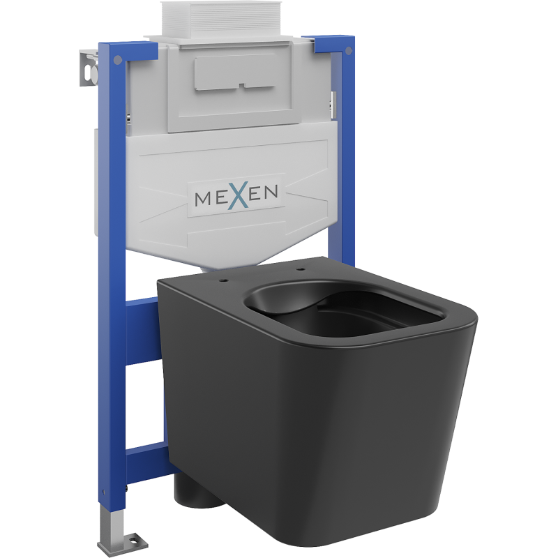 Mexen set incastrat WC cadru Fenix XS-U cu vas WC Teo, negru mat - 6853385XX85