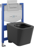 Mexen set WC încastrat cadru Felix XS-U cu vas de toaletă  Teo, Negru mat - 6853385XX85