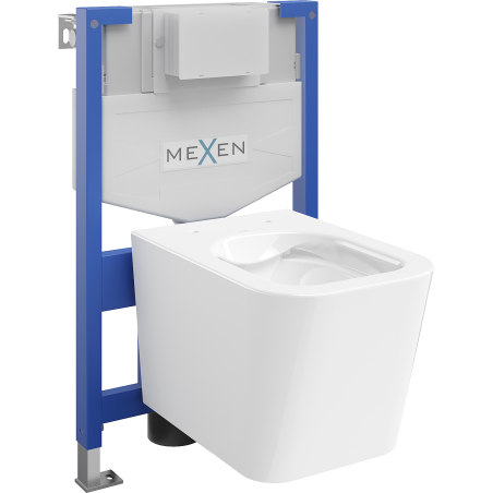 Mexen Teo set încastrat WC cadru Fenix XS-F cu vas WC , alb lucios - 6803385XX00