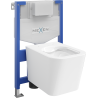 Mexen Teo set încastrat WC cadru Fenix XS-F cu vas WC , alb lucios - 6803385XX00