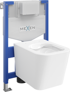 Mexen Teo beépíthető WC szett Fenix XS-F kerettel és WC csészével, fehér fényes - 6803385XX00