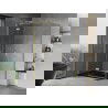 Mexen Mist H T cabină de duș pivotantă stânga 80 x 100 cm, transparent, auriu periat - 8A5T-080-100-55-00-L