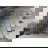 Mexen Mist H T cabină de duș pivotantă stânga 80 x 100 cm, transparent, auriu periat - 8A5T-080-100-55-00-L