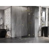 Mexen Lunar T cabina de duș pliabilă dreaptă 75 x 80 cm, transparentă, auriu periat - 834T-075-080-55-00-P