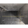 Mexen Lunar T cabina de duș pliabilă dreaptă 75 x 80 cm, transparentă, auriu periat - 834T-075-080-55-00-P