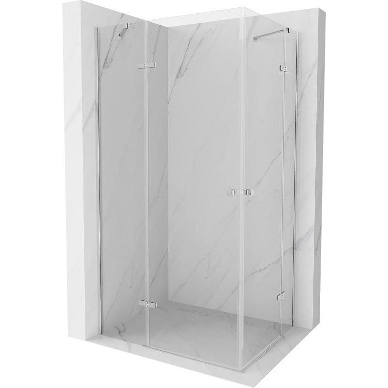 Mexen Roma Duo cabină de duș cu balamale 80 x 70 cm, transparent, Crom - 854-080-070-02-00