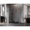 Mexen Lunar T cabina de duș stânga batantă 90 x 90 cm, transparent, aur roz - 834T-090-090-60-00-L