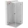 Mexen Lunar T cabina de duș stânga batantă 90 x 90 cm, transparent, aur roz - 834T-090-090-60-00-L