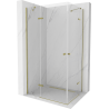 Mexen Roma Duo cabină de duș cu balamale 100 x 90 cm, transparent, Aurie - 854-100-090-50-00-02