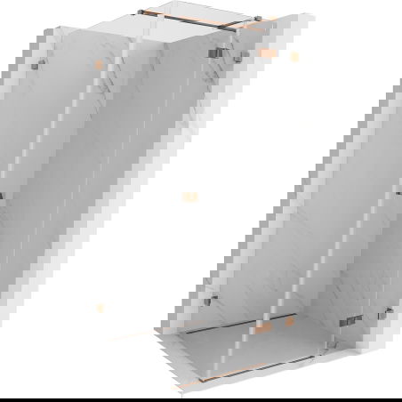 Mexen Lunar T cabina de duș cu ușă rabatabilă dreaptă 90 x 90 cm, transparentă, aur roz - 834T-090-090-60-00-P