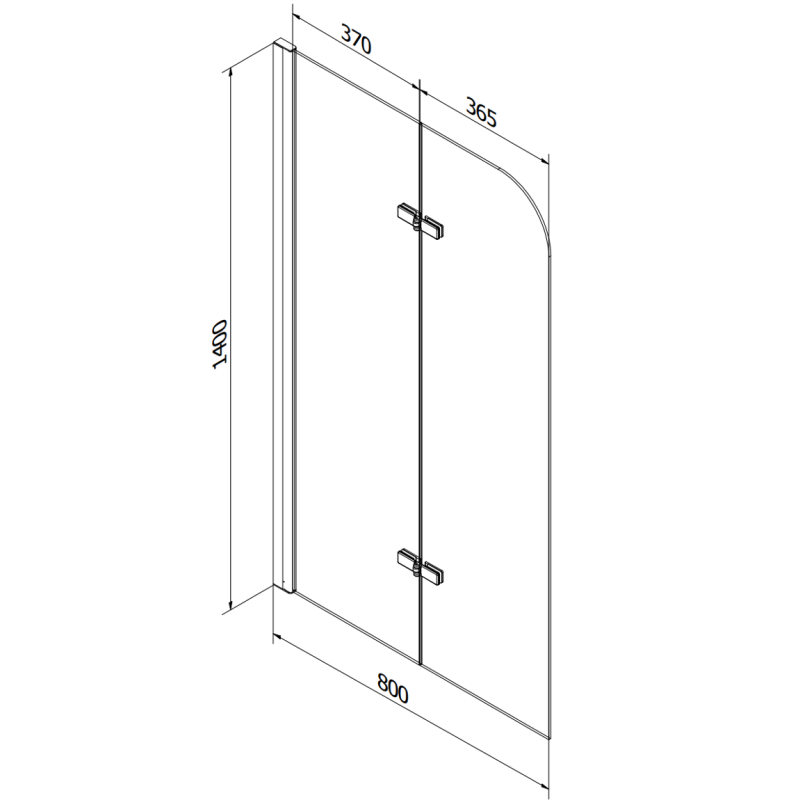 Mexen Cubik téglalap alakú fürdőkád 150 x 70 cm burkolattal és 2-szárnyú, 80 cm-es paravánnal, átlátszó, fekete