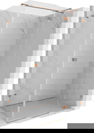 Mexen Lunar T jobbos, kifelé nyíló zuhanykabin 70 x 100 cm, átlátszó, csiszolt réz - 834T-070-100-65-00-P