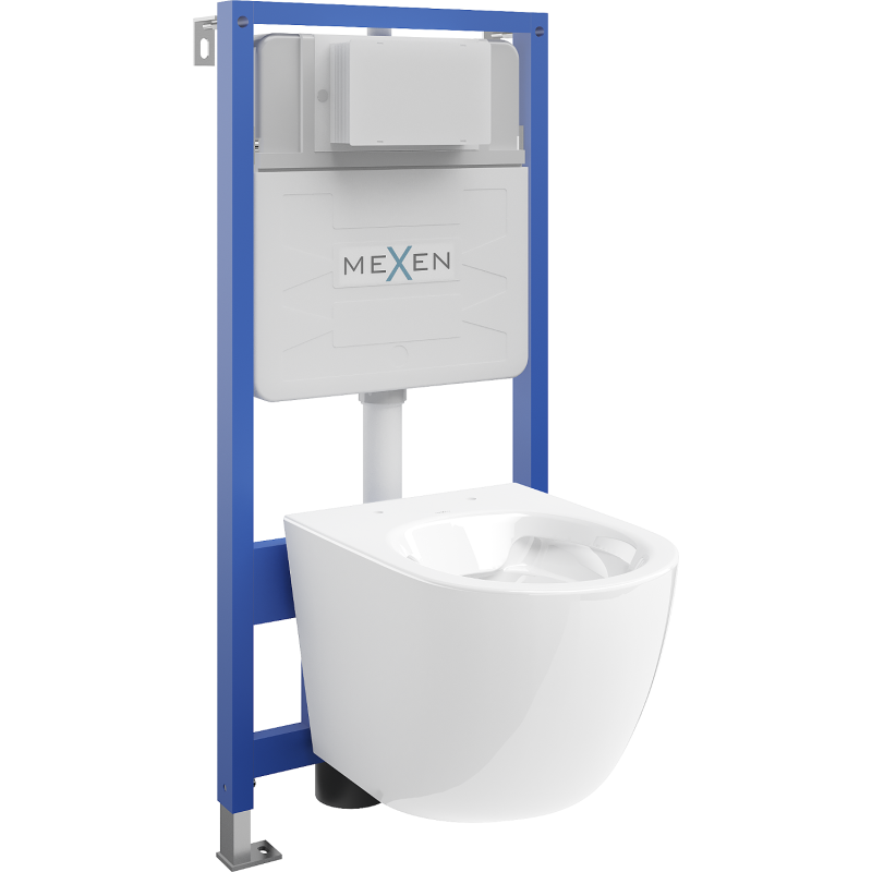 Mexen Lena set incastrat WC cadru Fenix Slim cu vas WC, alb lucios - 6103322XX00