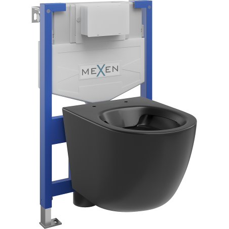Mexen falra szerelhető WC keret Fenix XS-F Lena WC csészével, fekete matt - 6803322XX85