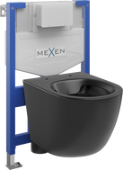 Mexen Lena WC rejtett szerelvénykészlet Fenix XS-F WC csészével, fekete matt - 6803322XX85