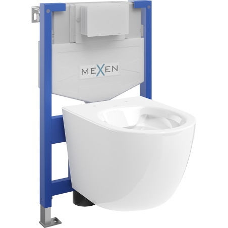 Mexen set WC încastrat cadru Felix XS-F cu vas de toaletă  Lena, Albă - 6803322XX00