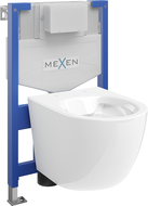 Mexen Lena Fenix XS-F falba alatti WC tartó szett WC csészével, fehér fényes - 6803322XX00