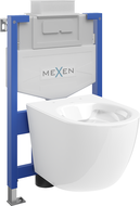 Mexen Lena Fenix XS-U beépített WC tartály kerámia WC csésze, fényes fehér - 6853322XX00