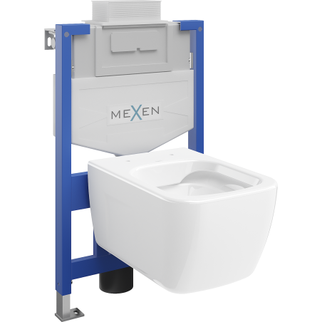 Mexen set WC încastrat cadru Felix XS-U cu vas de toaletă  Margo, Albă - 6853342XX00