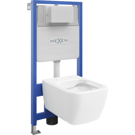 Mexen set WC încastrat cadru Felix Slim cu vas de toaletă  Margo, Albă - 6103342XX00