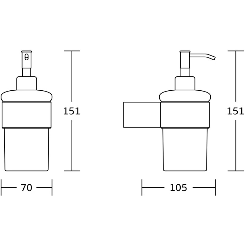 Mexen Base dispenser săpun, crom - 70882388-00