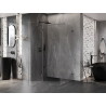 Mexen Lunar T balos zuhanykabin balra nyíló, 85 x 90 cm, áttetsző, sötétszürke kefe - 834T-085-090-66-00-L