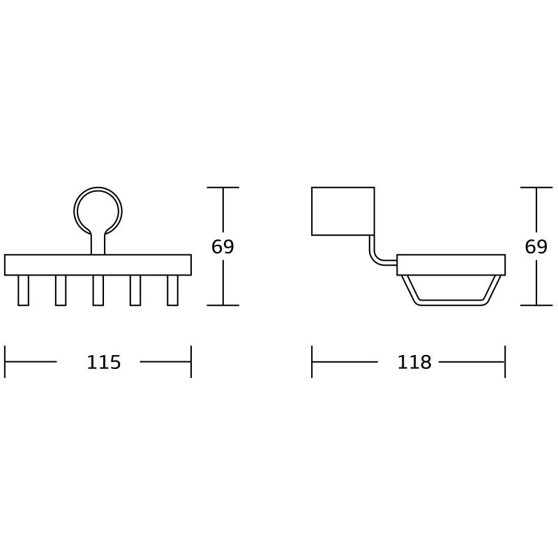 Mexen Base szappantartó, króm - 7088251-00