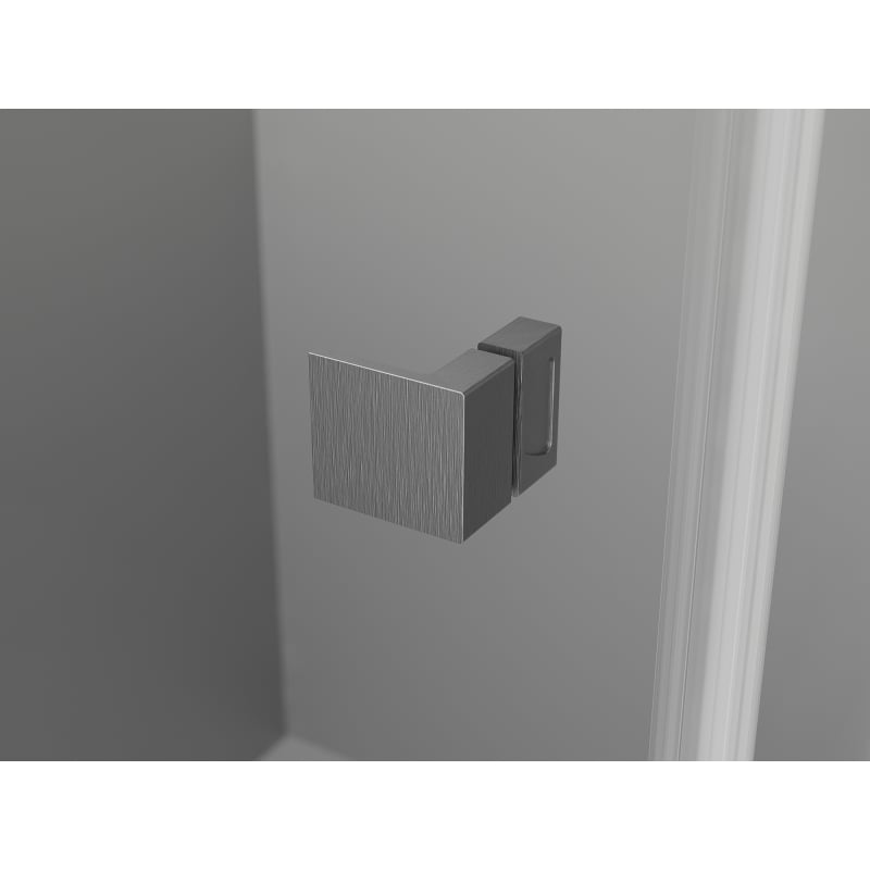 Mexen Lunar T cabină de duș batantă dreapta 75 x 80 cm, transparentă, gri armă periat - 834T-075-080-66-00-P