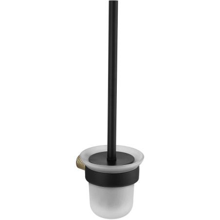 Mexen Base perie de toaletă, negru/auriu - 7088250-57
