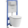 Mexen Rico set incastrat WC cadru Fenix Slim cu vas WC și capac cu închidere lentă, alb mat - 61030724001