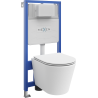 Mexen set încastrat WC cadru Fenix Slim cu vas WC Rico și capac cu închidere lentă, alb mat - 61030724001