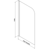 Mexen Felix 1-szárnyú fürdőkád paraván 70 x 140 cm, átlátszó, króm - 890-070-001-01-00