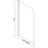 Mexen Felix paravan cadă 1-aripă70 x 140 cm, transparent, Aurie - 890-070-001-50-00