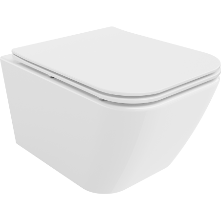 Mexen Madox Rimless wc csésze lassan záródó slim ülőkével, duroplast, fényes fehér - 30154000