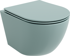 Mexen Lena Rimless WC csésze lassan csukódó, slim duroplast ülőkével, világos zöld matt - 30224048