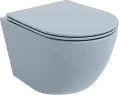 Mexen Lena vas de toaletă Rimless cu capac slim cu închidere lentă, duroplast, Gri albastru mat - 30224069