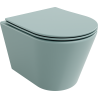 Mexen Rico Rimless wc csésze lassan záródó vékony duroplast ülőkével, világos zöld matt - 30724048