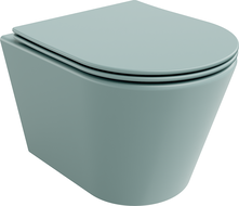 Mexen Rico vas WC Rimless cu capac cu coborâre lentă slim, duroplast, verde deschis mat - 30724048
