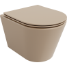 Mexen Rico vas de toaletă fără margini cu capac slim, duroplast, cappuccino mat - 30724064