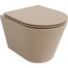 Mexen Rico vas de toaletă Rimless cu capac slim cu închidere lentă, duroplast, cappuccino mat - 30724064