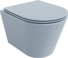 Mexen Rico vas wc Rimless cu capac soft-close slim, duroplast, gri-albastru mat - 30724069
