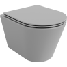 Mexen Rico vas de toaletă Rimless cu capac cu cădere lentă, slim, duroplast, gri deschis mat - 30724061