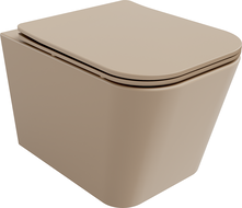 Mexen Teo perem nélküli wc csésze leeresztő automatikás ülőkével, duroplast, cappuccino matt - 30854064