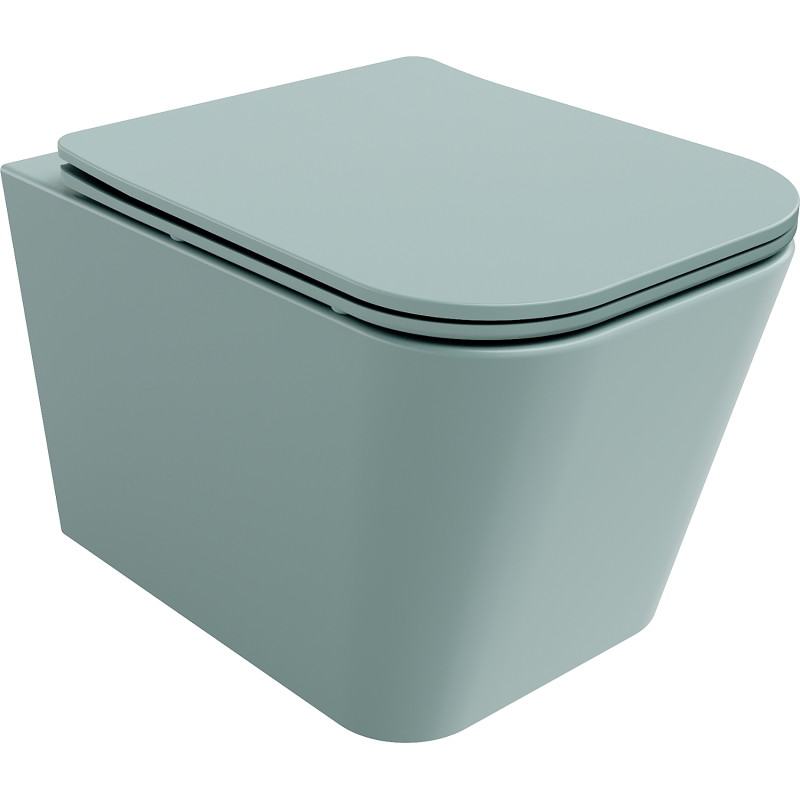 Mexen Teo vas wc fără margini cu capac cu închidere lentă slim, duroplast, verde deschis mat - 30854048