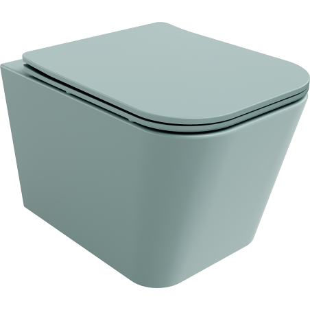 Mexen Teo perem nélküli wc csésze leeresztő automatikás ülőkével, duroplast, Világoszöld matt - 30854048